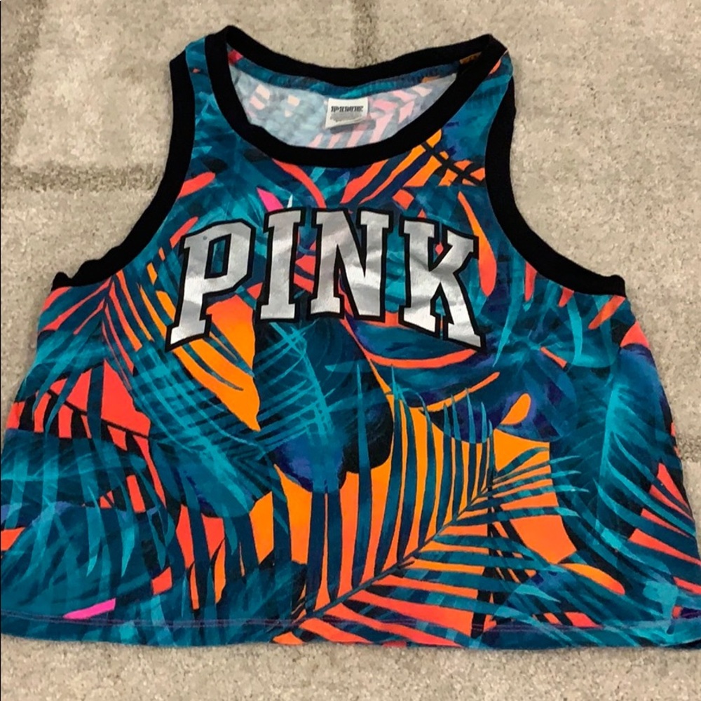 Victorias secret pink cropped tank top
